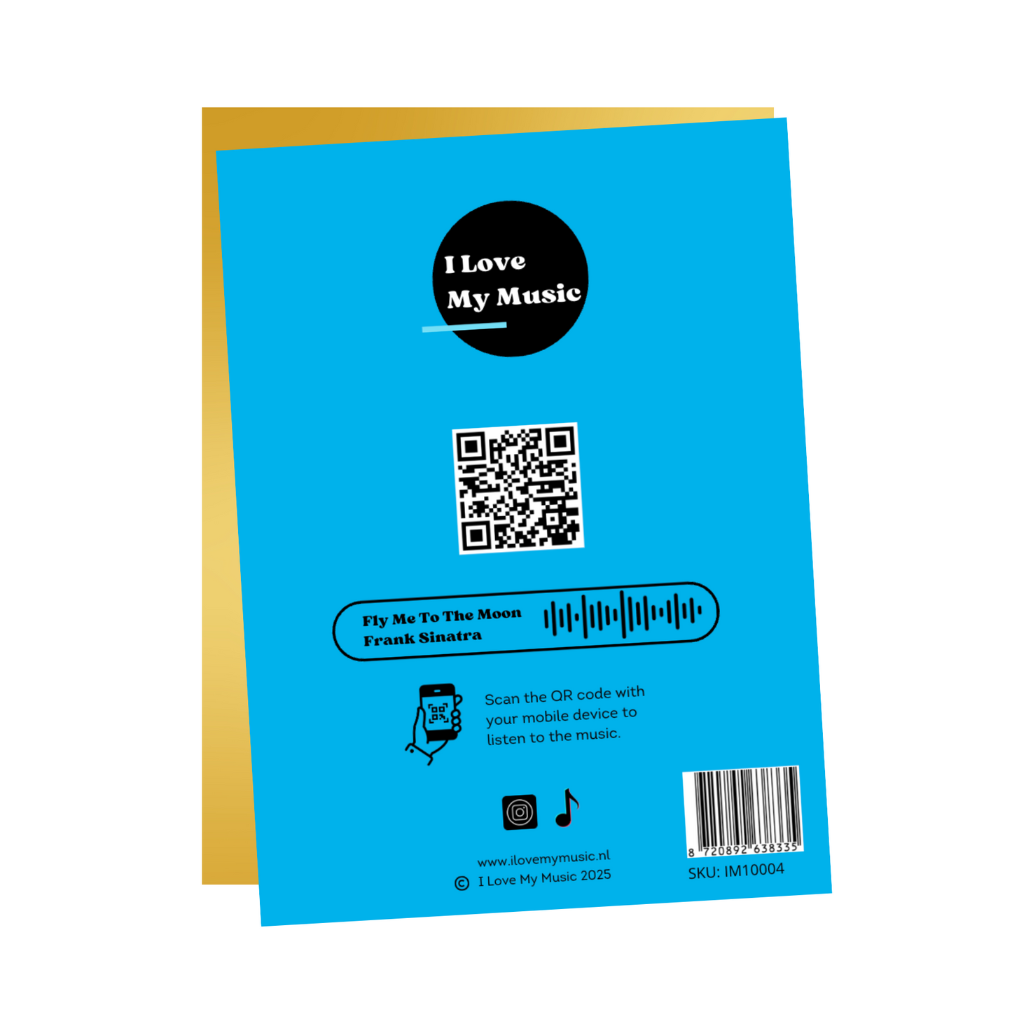 Fly Me To The Moon Music Card