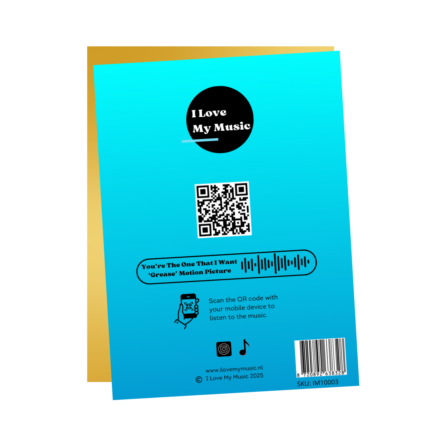 You're The One I Want Music Card