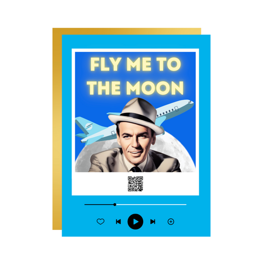 Fly Me To The Moon Music Card